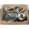 Image 1 : BOX W/POTS & PANS W/LIDS INCL. 12 &