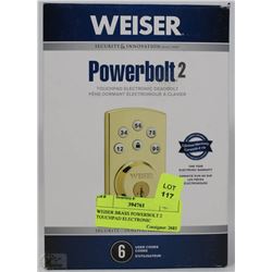 WEISER BRASS POWERBOLT 2 TOUCHPAD ELECTRONIC