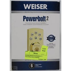 WEISER BRASS POWERBOLT 2 TOUCHPAD ELECTRONIC