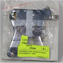 LOCKSMITH TOOL PICKGUN WITH ATTACHMENTS   NEW