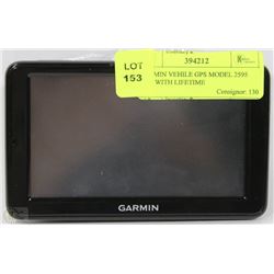 GARMIN VEHICLE GPS MODEL 2595 LMT WITH LIFETIME