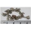 Image 1 : ESTATE .925 CHARM BRACELET W/.925
