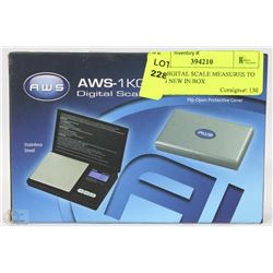 AWS DIGITAL SCALE MEASURES TO 1.0 KG NEW IN BOX