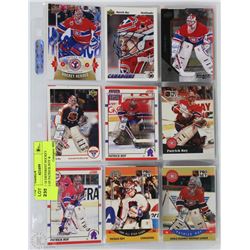 LOT OF 18 DIFFERENT HOCKEY CARDS OF PATRICK ROY &