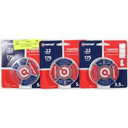 LOT OF 3 CROSMAN .22 CALIBER PELLETS (175 CT/BOX)