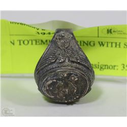 GERMAN TOTEMKOPF RING WITH SS STAMP