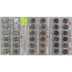 LOT OF 3 CANADIAN COIN QUARTER SETS INCL 2000,
