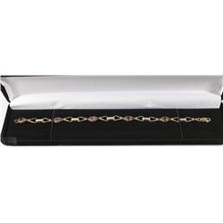 #28 GENUINE AMETHYST & CZ BRACELET