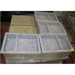 PALLET OF WHITE MARBLE COLOR STONE NICHES