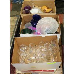 PALLET OF ESTATE GLASSWARE, COLLECTIBLES ETC