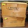 Image 1 : J. MYDANSKY WOODEN EGG CARRYING CRATE X2
