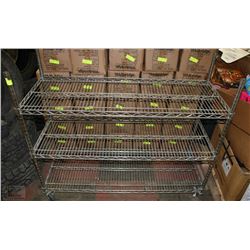 STAINLESS STEEL RACKING WITH 3 SHELVES