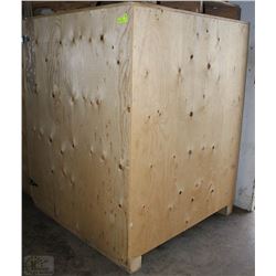 NEW WOODEN STORAGE CRATE DOUBLE DOOR, HINGED