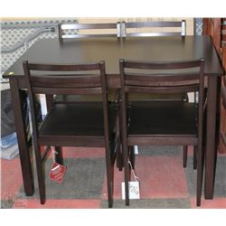 NEW APT SIZE WOOD TABLE WITH 4 SIDECHAIRS