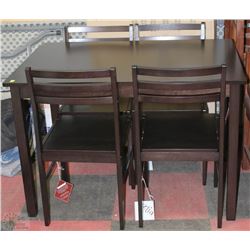 NEW APT SIZE WOOD TABLE WITH 4 SIDECHAIRS