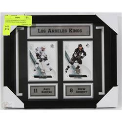 LOS ANGELES KINGS  HOCKEY CARDS COLLECTION FRAMED