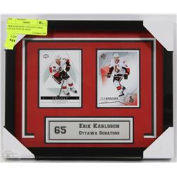 ERIK KARLSSON  HOCKEY CARDS COLLECTION FRAMED
