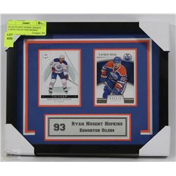 RYAN NUGENT HOPKIN  HOCKEY CARDS COLLECTION FRAMED