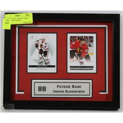 PATRICK KANE  HOCKEY CARDS COLLECTION FRAMED