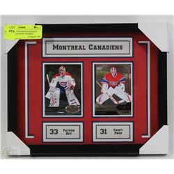 MONTREAL CANADIENS HOCKEY CARDS COLLECTION FRAMED