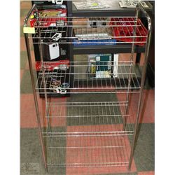 CHROME 4 TIER STORAGE SHELF
