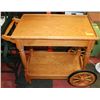 Image 1 : SOLID OAK TEA TROLLY