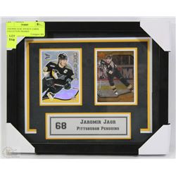 JAROMIR JAGR  HOCKEY CARDS COLLECTION FRAMED