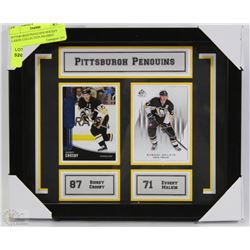 PITTSBURGH PENGUINS HOCKEY CARDS COLLECTION FRAMED