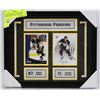 Image 1 : PITTSBURGH PENGUINS HOCKEY CARDS COLLECTION FRAMED