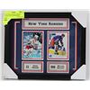 Image 1 : NEW YORK RANGERS  HOCKEY CARDS COLLECTION FRAMED