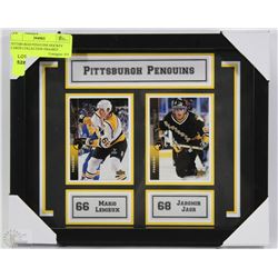 PITTSBURGH PENGUINS HOCKEY CARDS COLLECTION FRAMED
