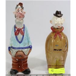 PAIR OF VINTAGE LIQUOR DECANTERS