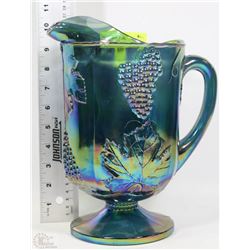 GRAPE DESIGN CARNIVAL GLASS PITCHER