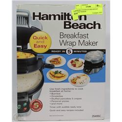 HAMILTON BEACH BREAKFAST WRAP MAKER