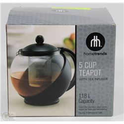 HOMETRENDS 1.8L 5 CUP TEA POT WITH TEA INFUSER