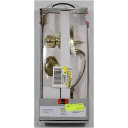 TAYMOR BRASS TONE FRONT ENTRANCE LOCK SET