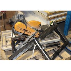 TILEMASTER WET TILE CUTTER WITH BASE AND DRAINAGE