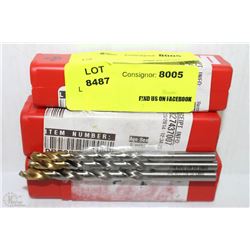 LOT OF ASSORTED HSS TIN COATED TIP JOBBER DRILL