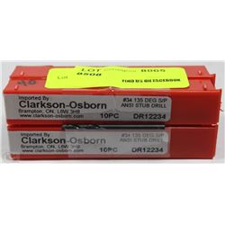 LOT OF 40 CLARKSON-OSBORN #34 135 DEG S/P ANSI