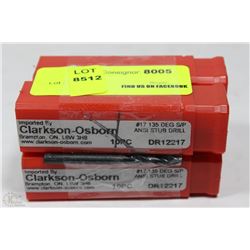 LOT OF 39 CLARKSON-OSBORN #17 135 DEG S/P ANSI