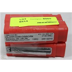 LOT OF 40 CLARKSON-OSBORN #15 135 DEG S/P ANSI