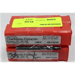 LOT OF 34 CLARKSON-OSBORN #10 135 DEG S/P ANSI