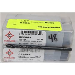 LOT OF 48 CLEVELAND 4.5MM GP JOBBER BLKOY BITS