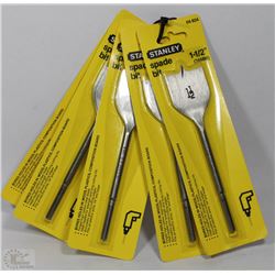 LOT OF 5 STANLEY 1-1/2" SPADE BITS