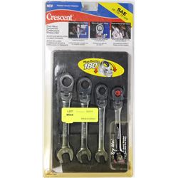 CRESCENT PIVOT HEAD RATCHETING COMBINATION WRENCH