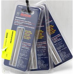 LOT OF 3 BOSCH WOODRAZOR MICROGRAIN CARBIDE PLANER