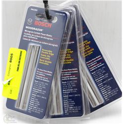LOT OF 3 BOSCH WOODRAZOR MICROGRAIN CARBIDE PLANER