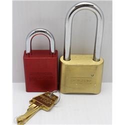 LOT OF 2 ASSORTED PADLOCKS