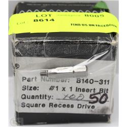 BOX OF #1 ROBERTSON BITS APPROX 40 BITS