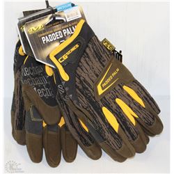 3 PAIRS OF MECHANIXWEAR PADDED PALM WORK GLOVES